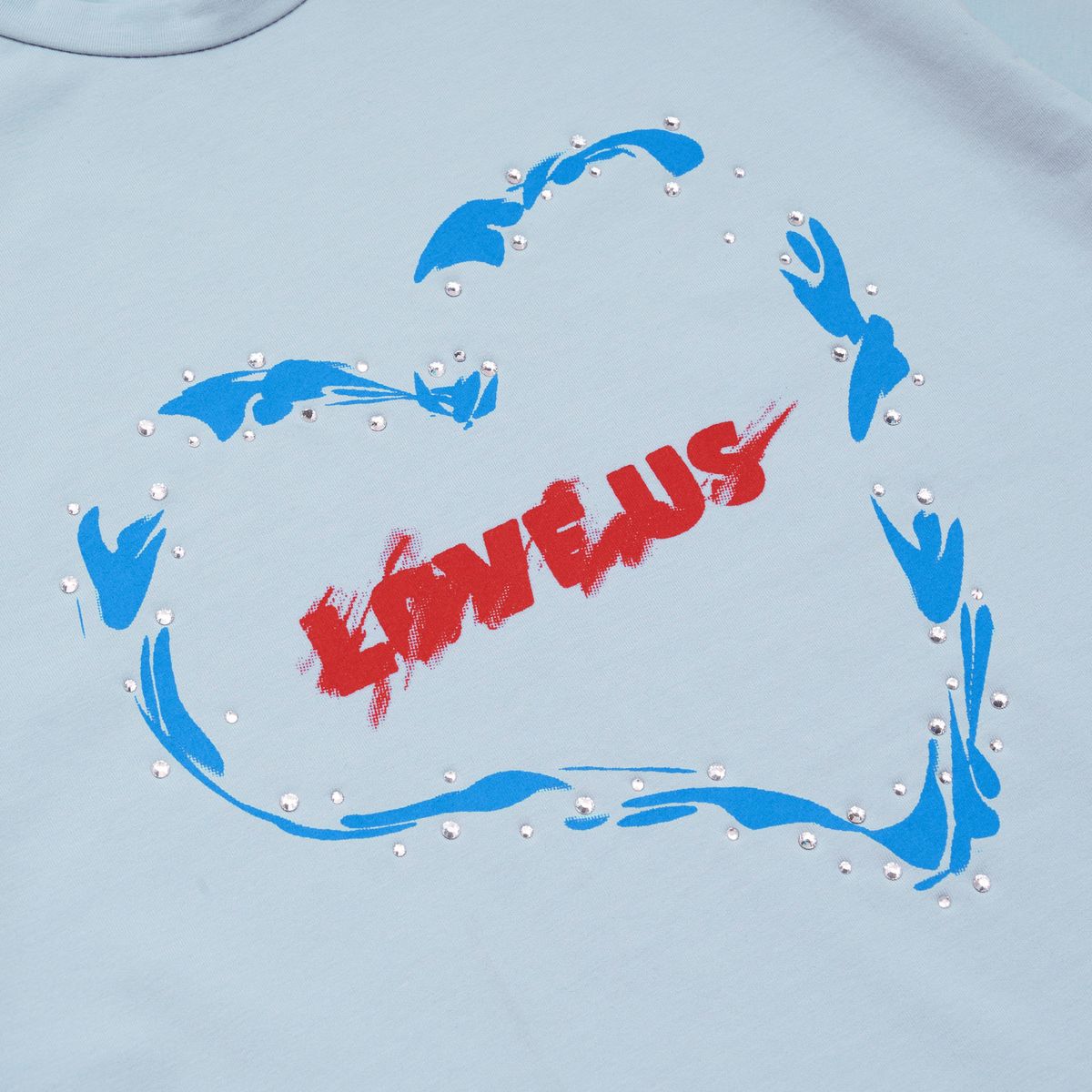 노쿨러스(NOSCOULEURS) LOVE US T-SHIRT BLUE