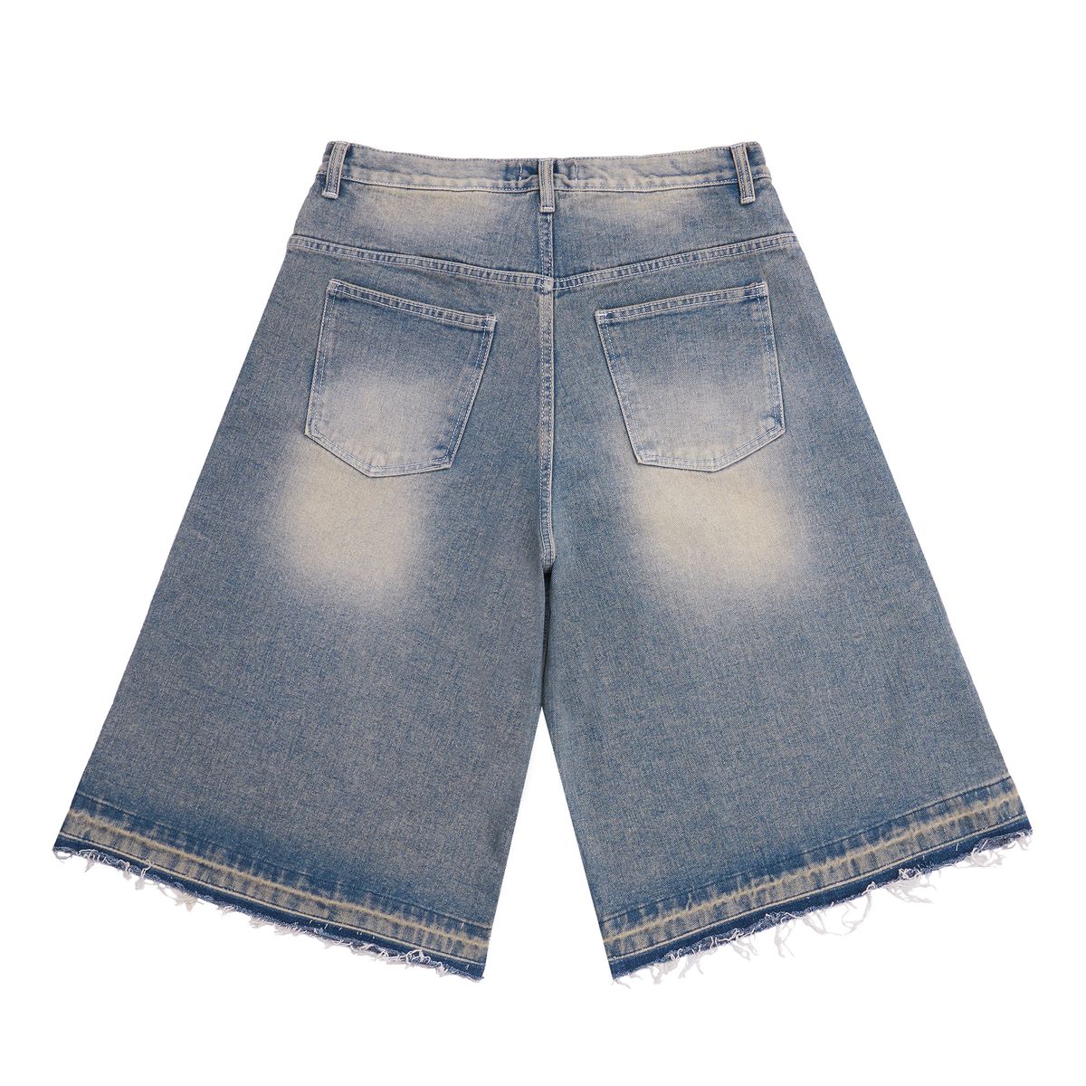 노쿨러스(NOSCOULEURS) WIDE DENIM SHORTS BLUE