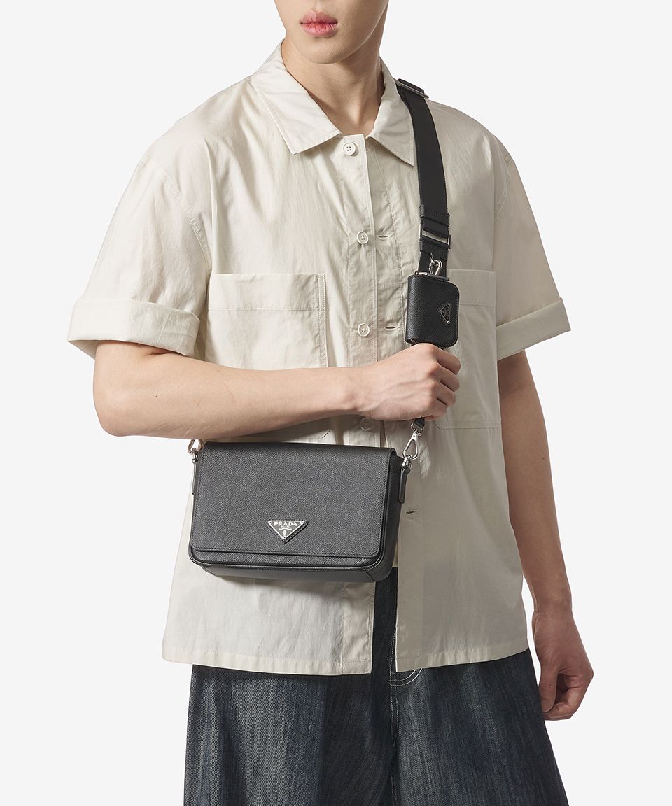 MUSINSA公式 | PRADA サフィアーノレザーショルダーバッグ - ブラック