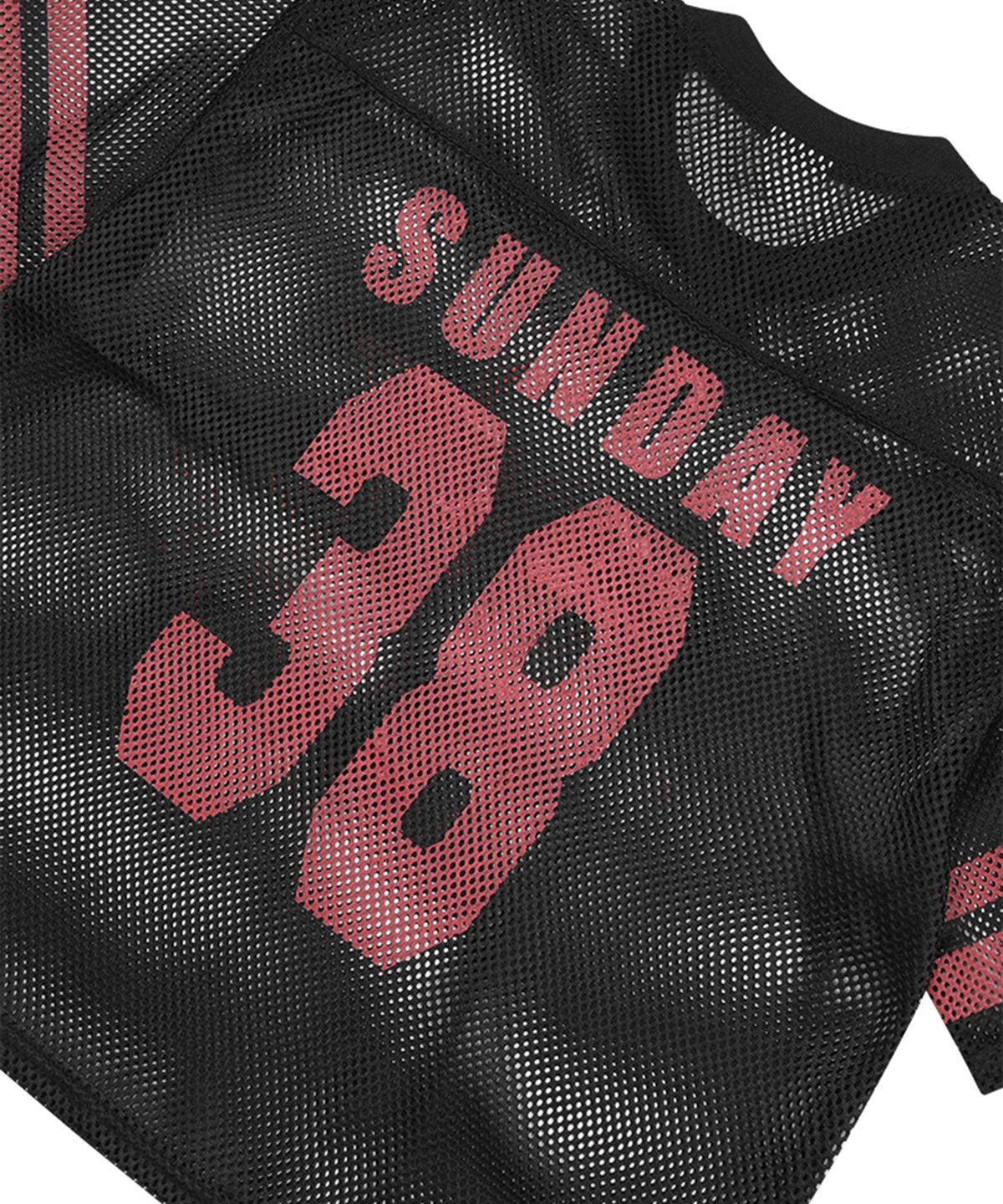 선데이후르츠마켓(SUNDAY FRUIT MARKET) STRAWBERRY MESH TEE BLACK