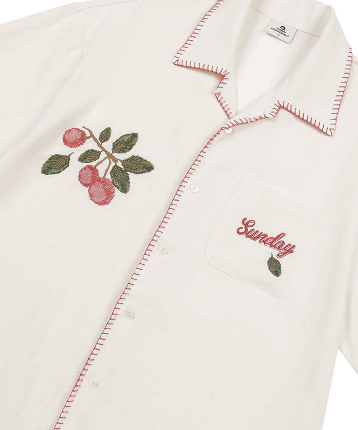선데이후르츠마켓(SUNDAY FRUIT MARKET) RED CHERRY SHIRT IVORY