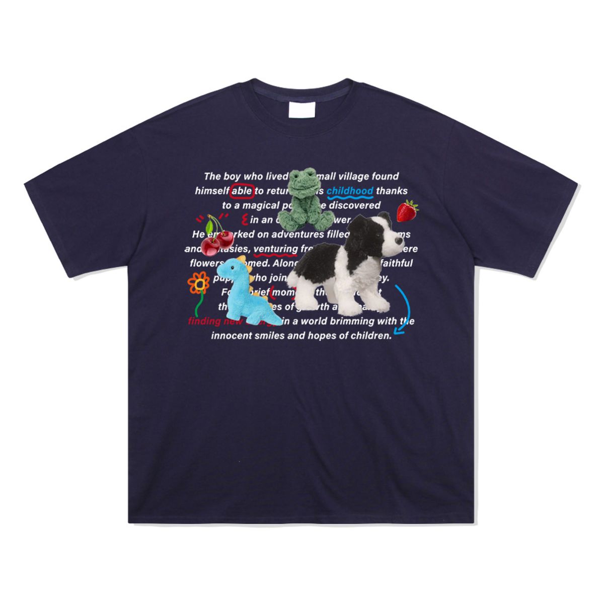 낫유즈얼(NOTUSUAL) 퍼피스토리 반팔티 [NAVY]