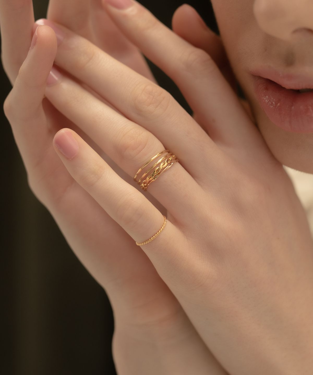 노비스도쿄(NOVICE TOKYO) 얇은 로프 반지 5개 세트 Thin Rope Ring 5 set