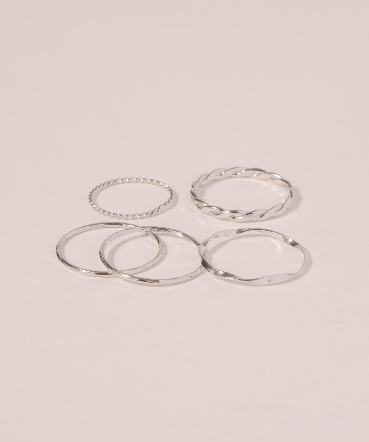 노비스도쿄(NOVICE TOKYO) 얇은 로프 반지 5개 세트 Thin Rope Ring 5 set