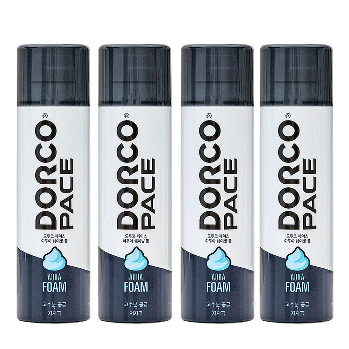 도루코(DORCO) 아쿠아 쉐이빙폼 250ml 4개