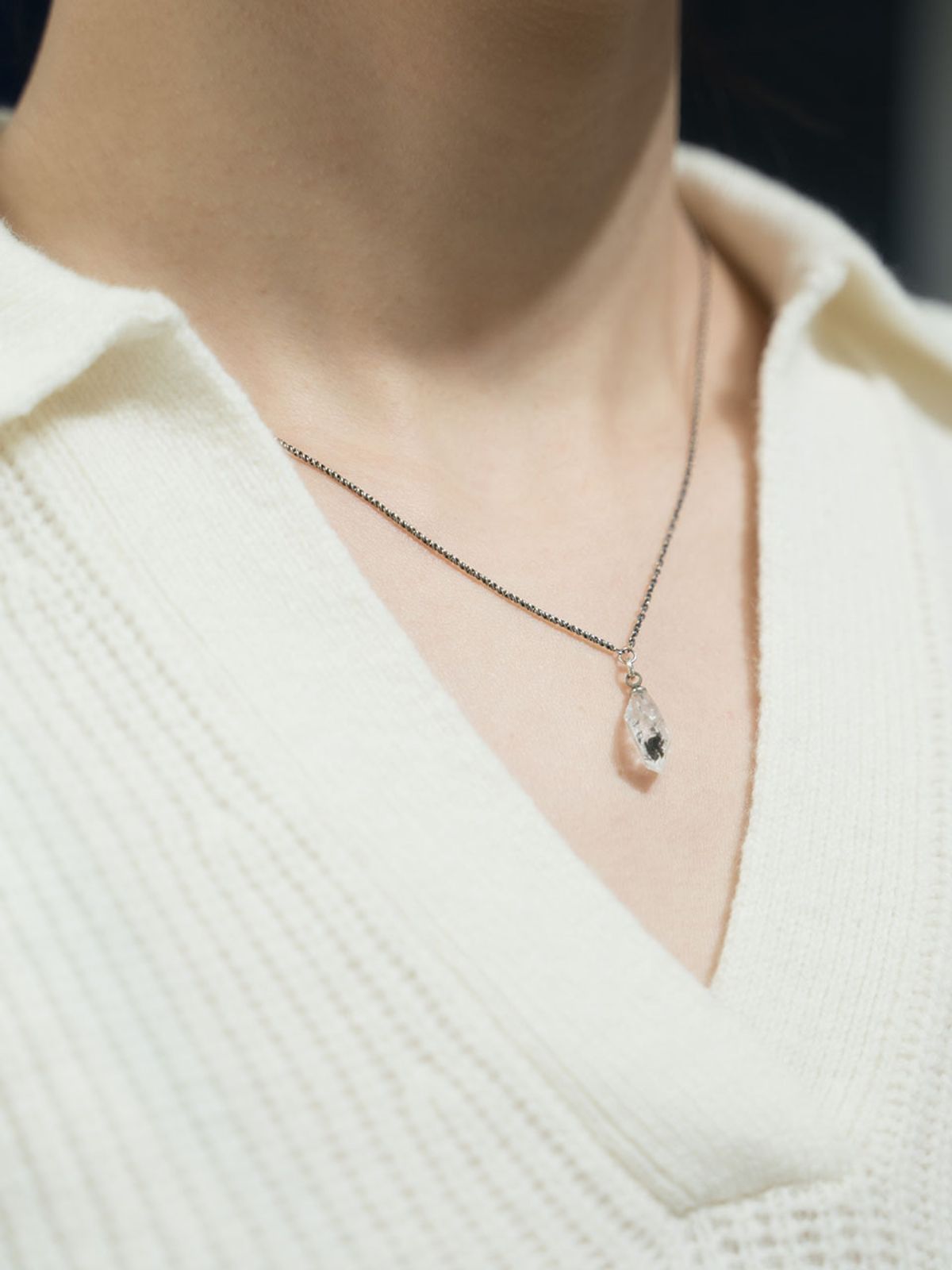 하랑(HARANG) HR 314N_Diamond Quartz Necklace