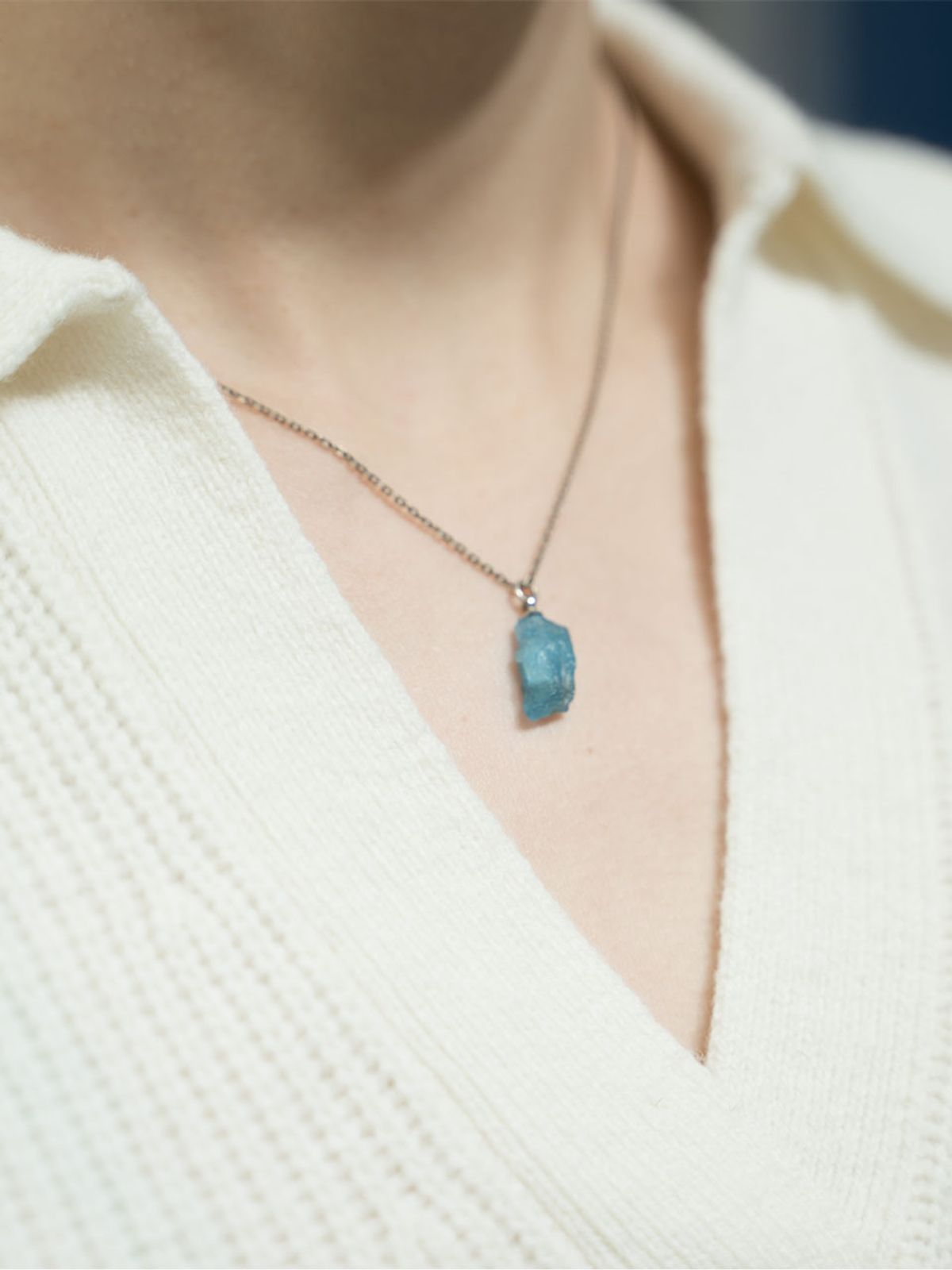 하랑(HARANG) HR 318N_Apatite Necklace