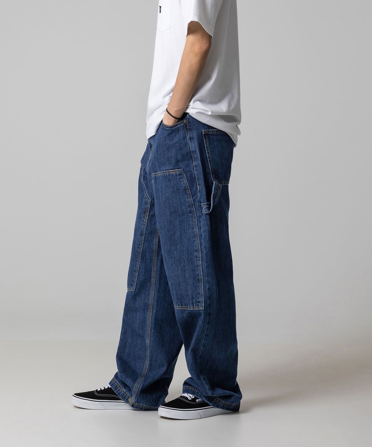 디키즈(DICKIES) 더블니 카펜터 데님 팬츠 Vintage Blue
