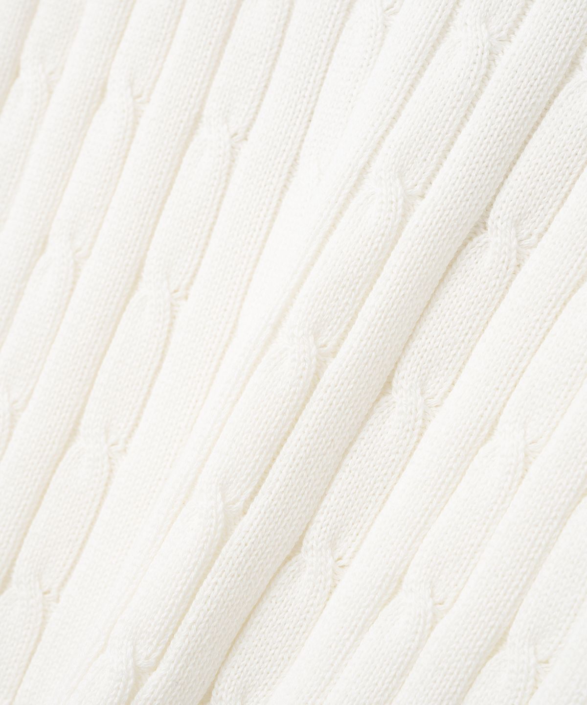 니티드(KNITTED) (W) 코튼 플라워 케이블 니트 IVORY