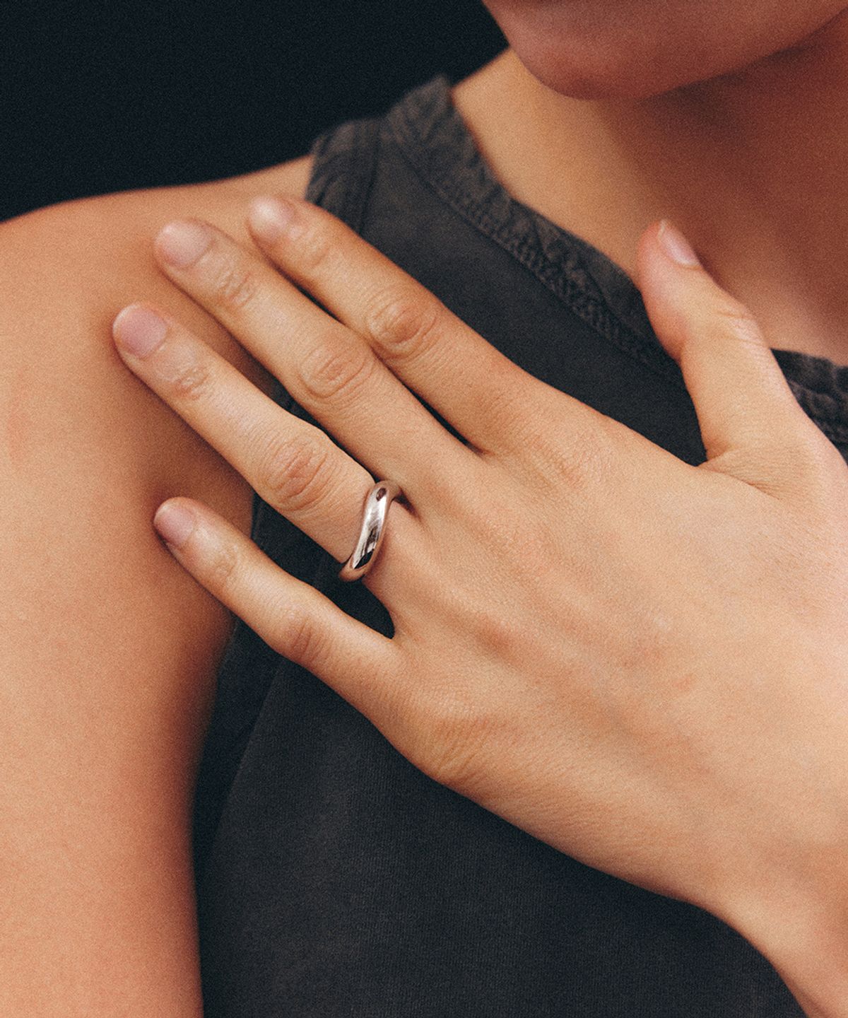 로울(LOWOOL) Wave silver ring