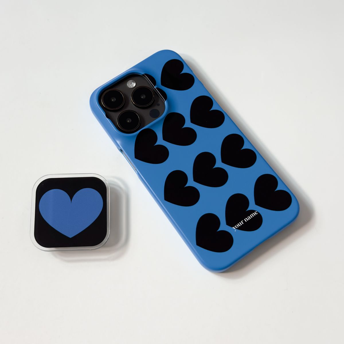 에이쓰리비쓰리(A3B3) Heart Pattern Blue 하트 패턴 블루 (아크릴톡)