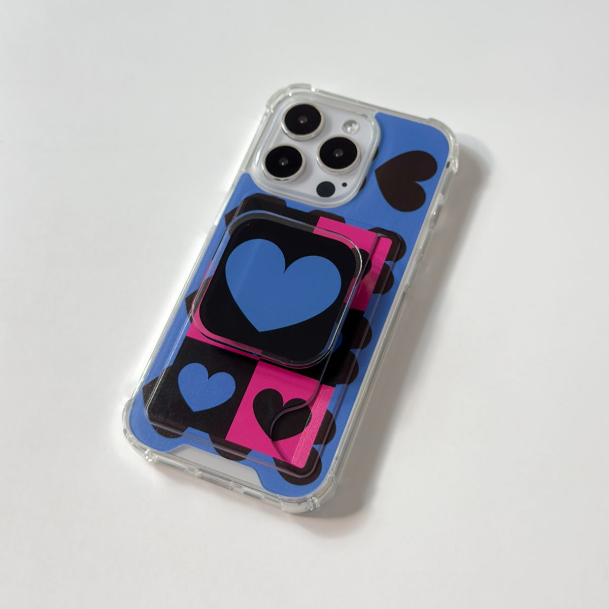 에이쓰리비쓰리(A3B3) Heart Pattern Blue 하트 패턴 블루 (아크릴톡)