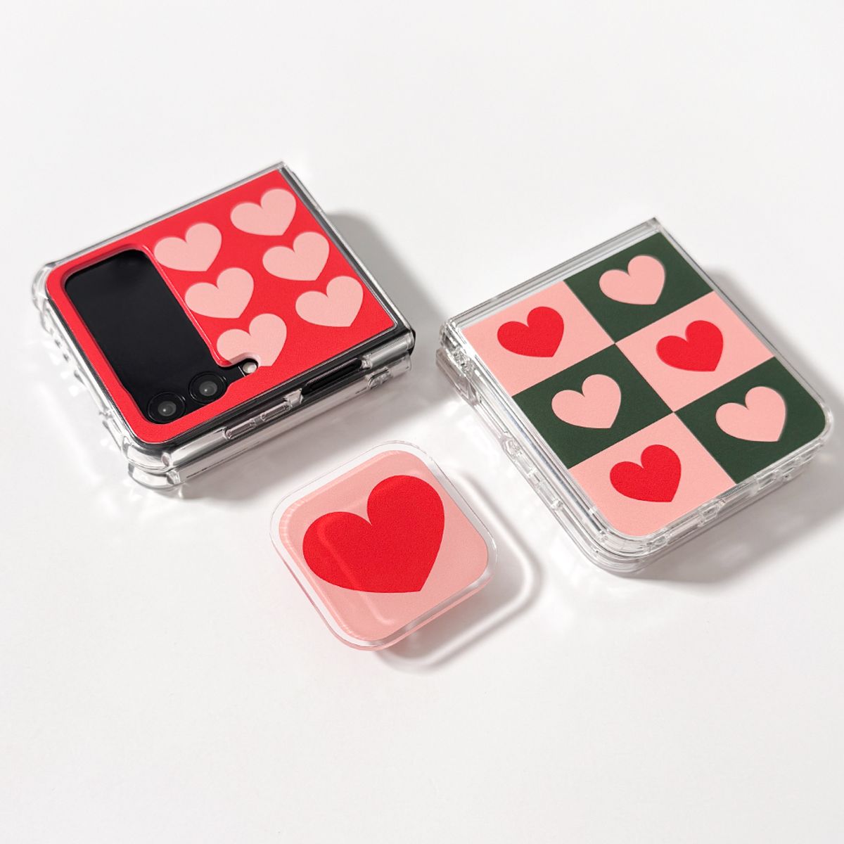 에이쓰리비쓰리(A3B3) (Z Flip 3.4.5) Heart Pattern 하트 패턴 Z 플립 3.4.5 젤하드
