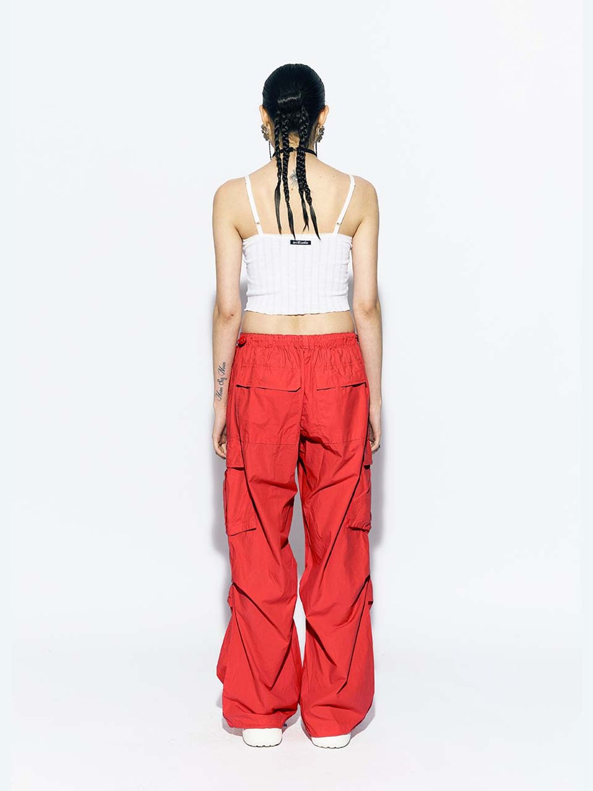 에즈이프 캘리(ASIF CALIE) PARACHUTE CARGO PANTS RED