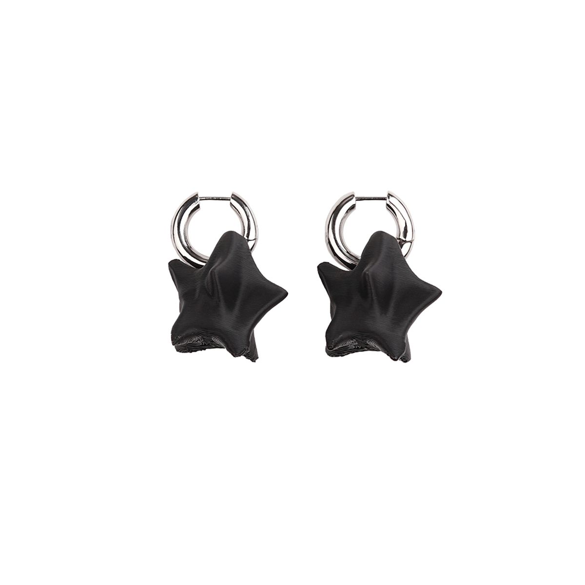 로울(LOWOOL) Black struggle earrings