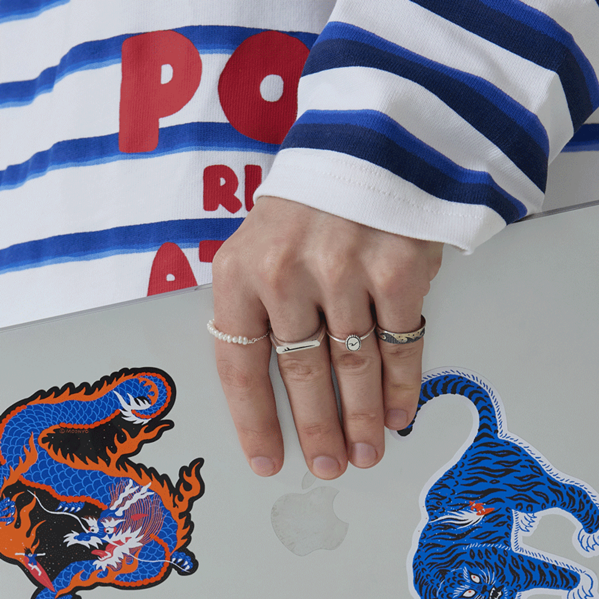 하카블랙스(HAKKABLACKS) Surfboard Line Ring