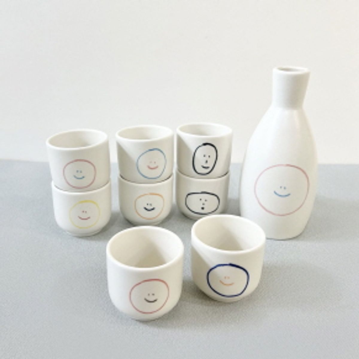 포터리씨(POTTERT℃) 스마일 소주잔&주병 세트