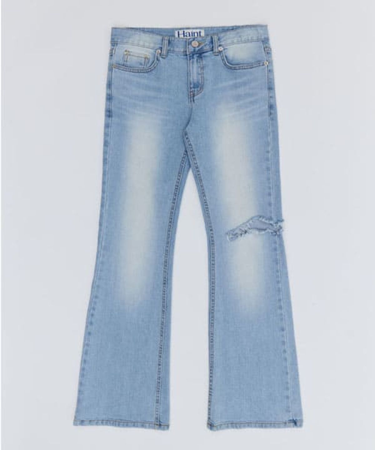 헤인트(HAINT) URIEL CUTTING LONG BOOTCUT PANTS