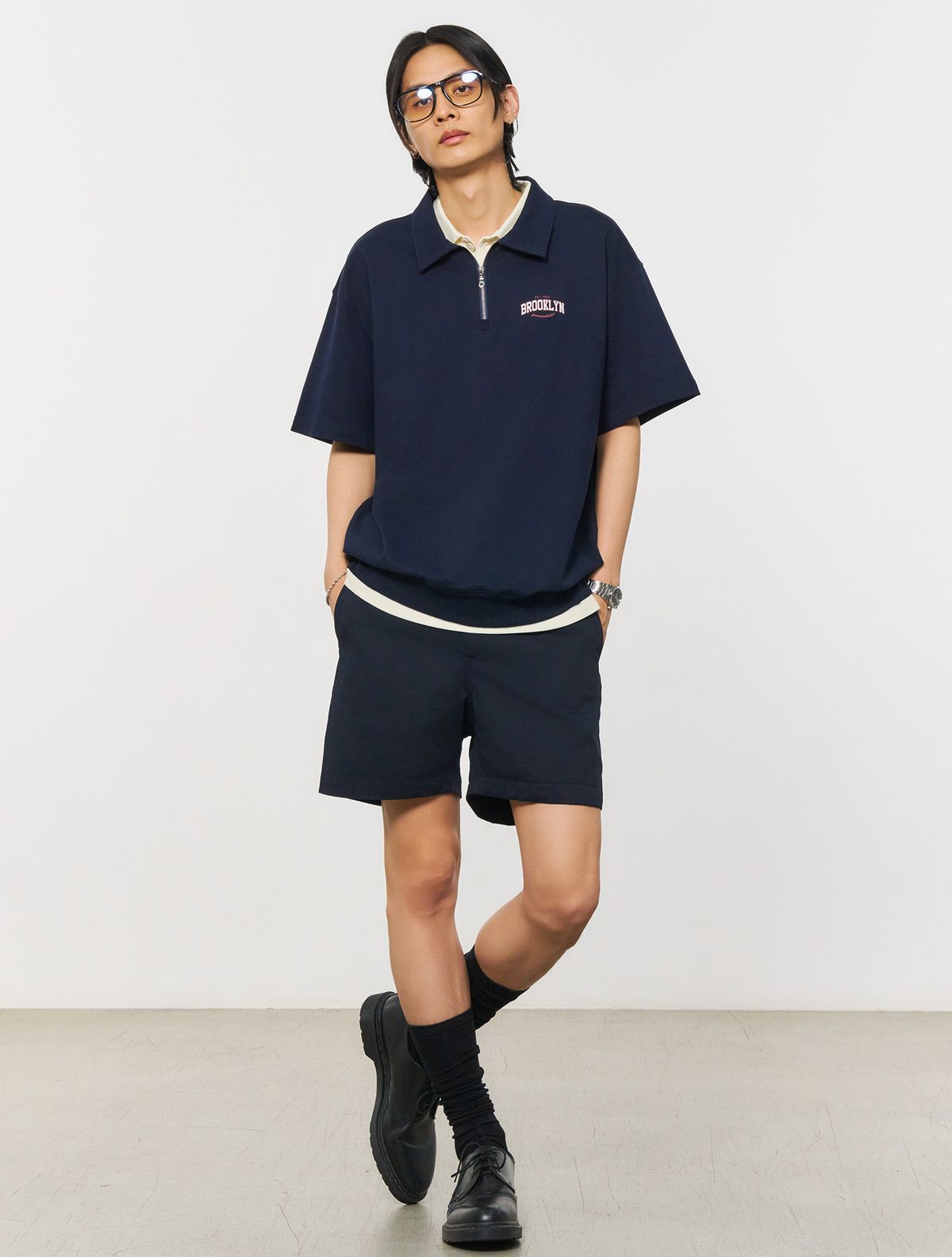 제너럴아이디어(GENERALIDEA) MAN 베이직 치노 쇼츠 [NAVY] / SBD2M12007