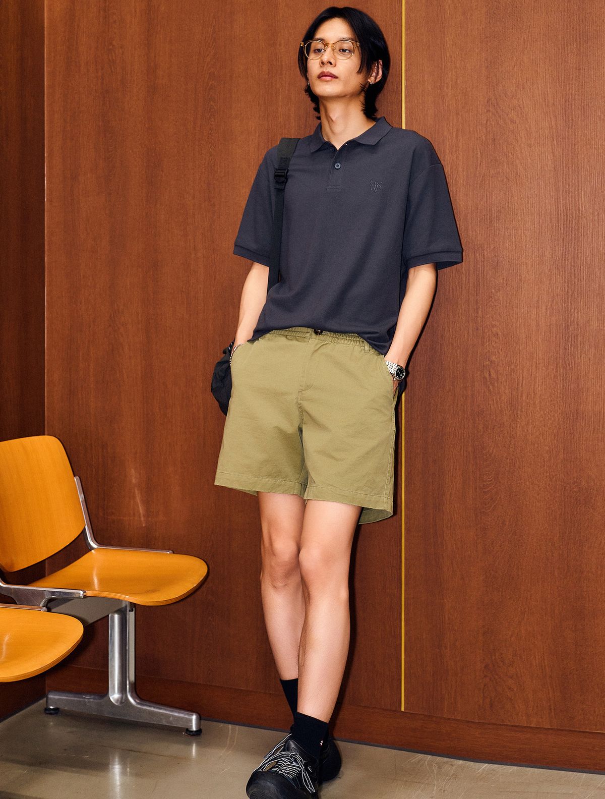 제너럴아이디어(GENERALIDEA) MAN 베이직 치노 쇼츠 [OLIVE] / SBD2M12007