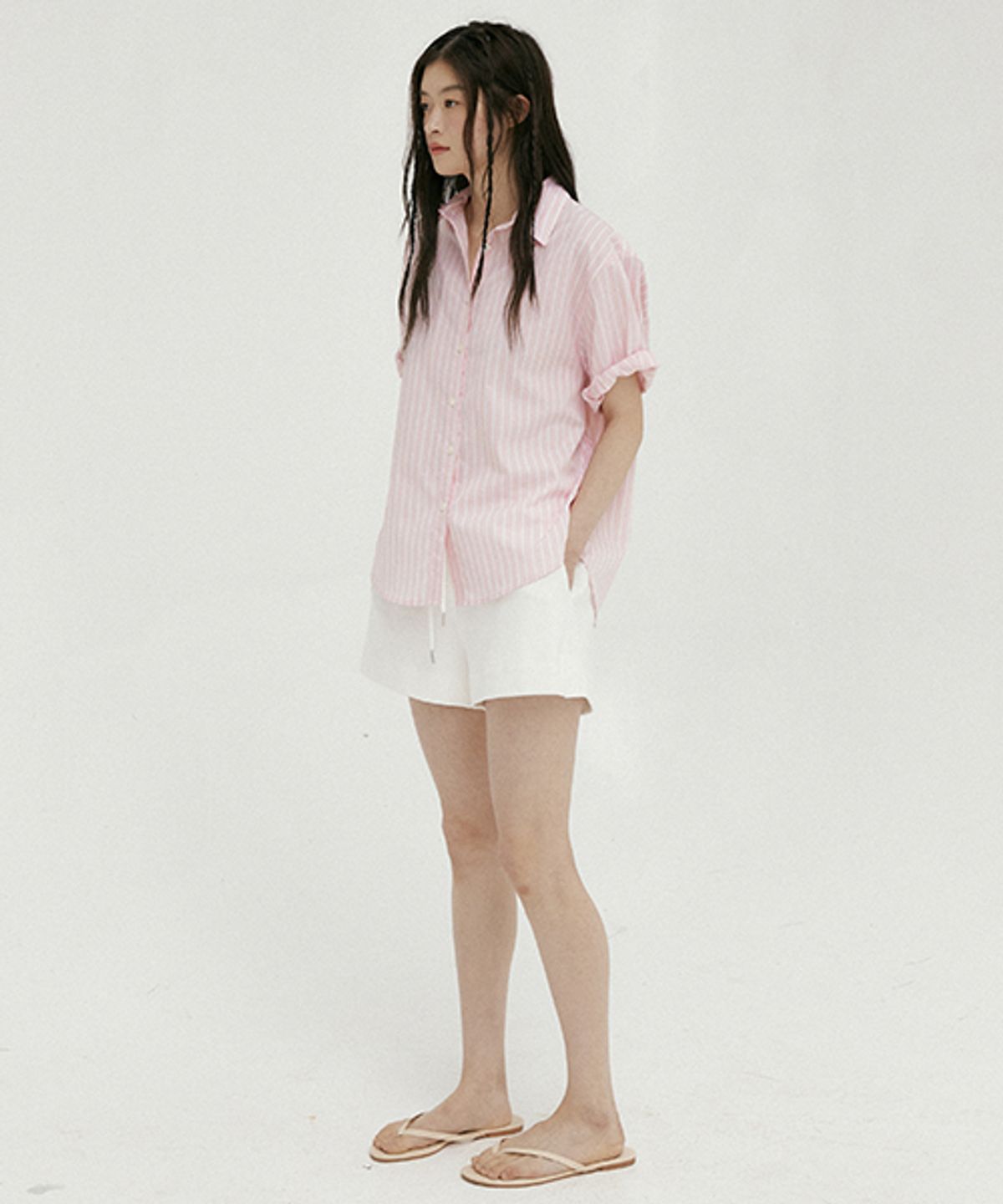 링서울(LINGSEOUL) soft banded shorts-ivory