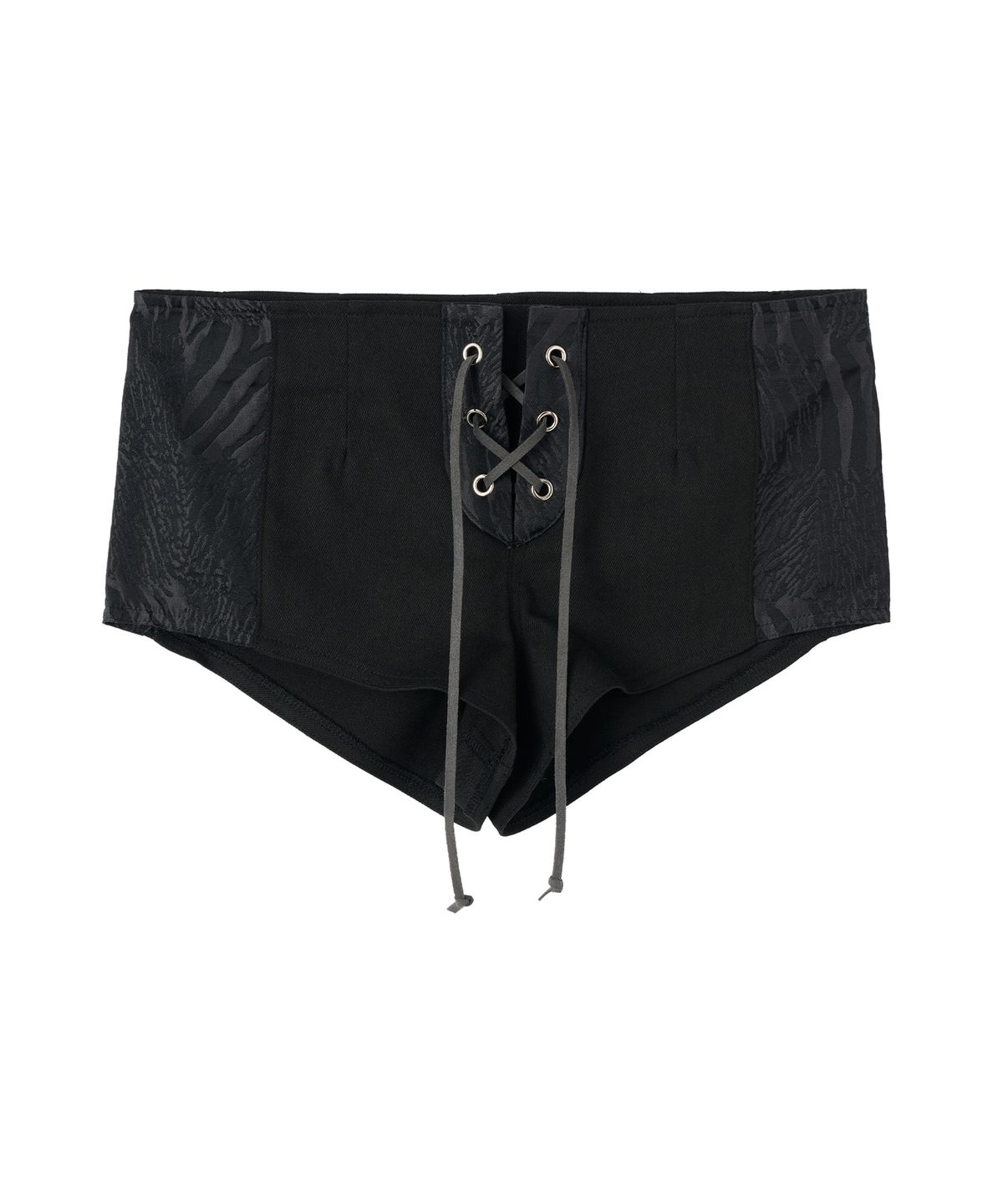 배디(BADEE) Eyelet Micro Shorts Black