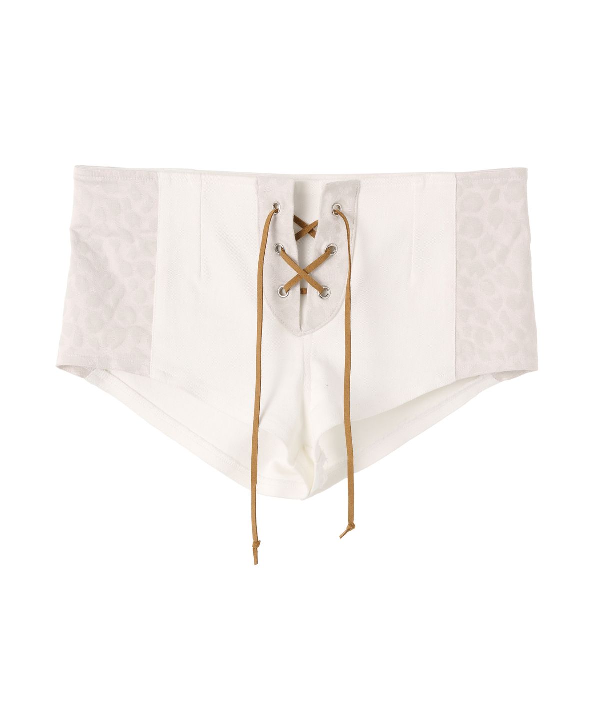 배디(BADEE) Eyelet Micro Shorts Ivory