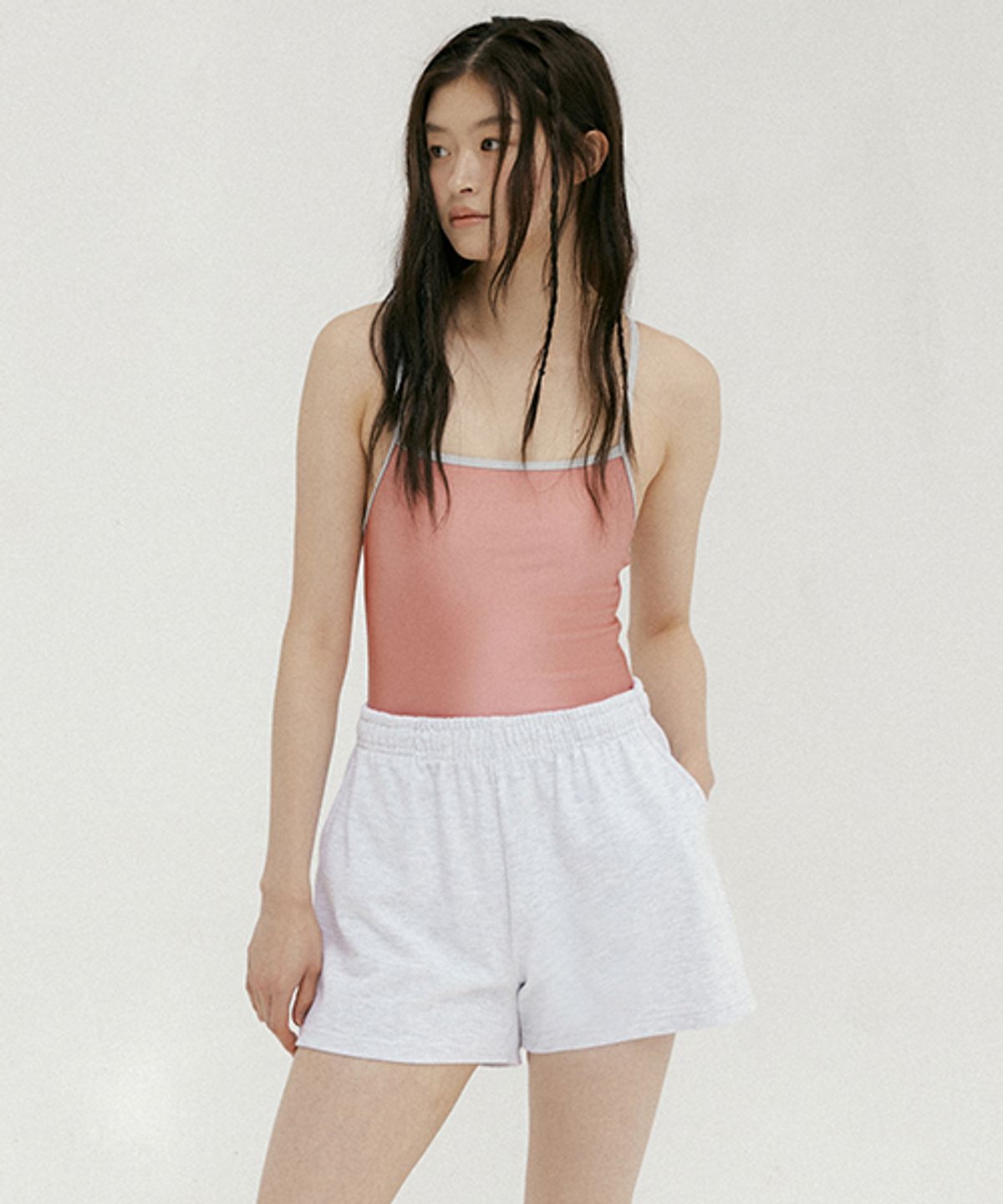 링서울(LINGSEOUL) soft pocketed shorts-melange