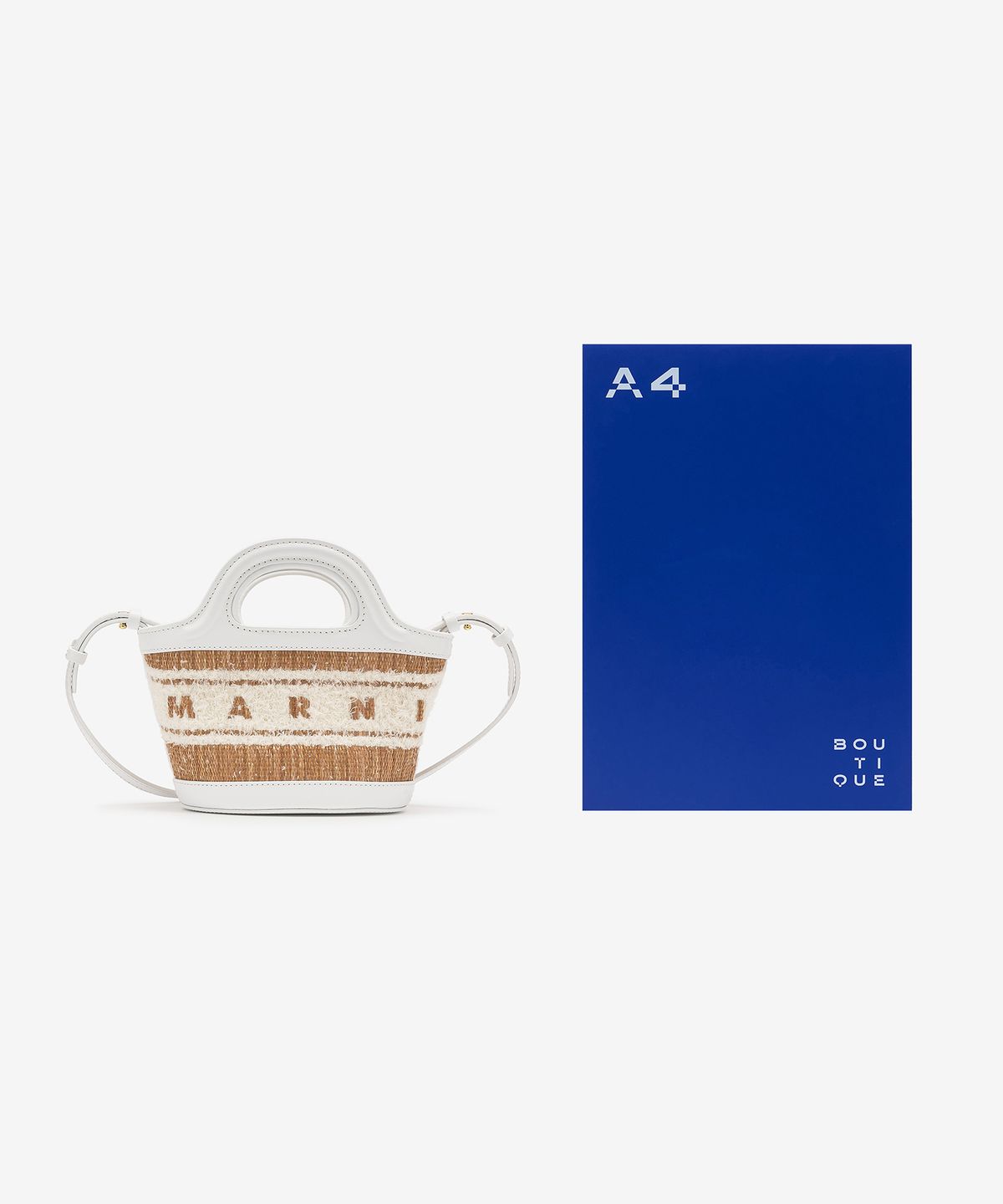 마르니(MARNI) 마이크로 트로피칼리아 토트백 - 에크루:화이트 / BMMP0096L5P7945ZO822