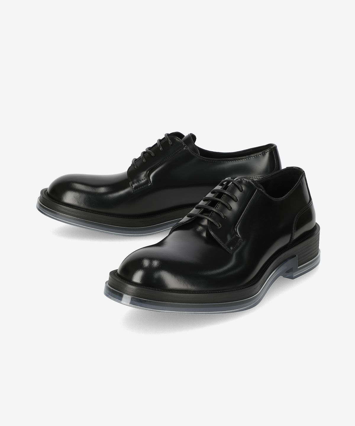 알렉산더 맥퀸(ALEXANDER McQUEEN) 플로트 가죽 더비 슈즈 - 블랙 / 794478WIFW11256
