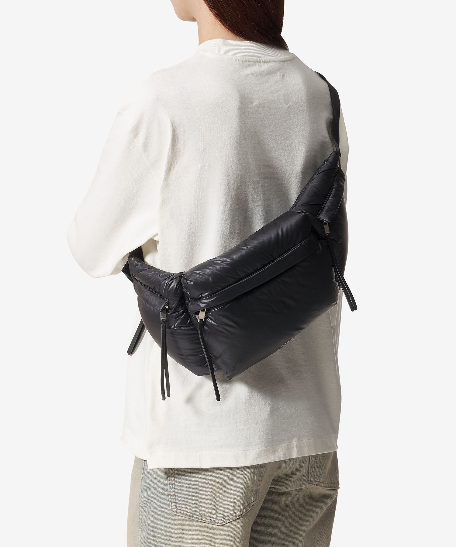 MUSINSA公式 | JIL SANDER Plus Logo Padded Belt Bag - Black