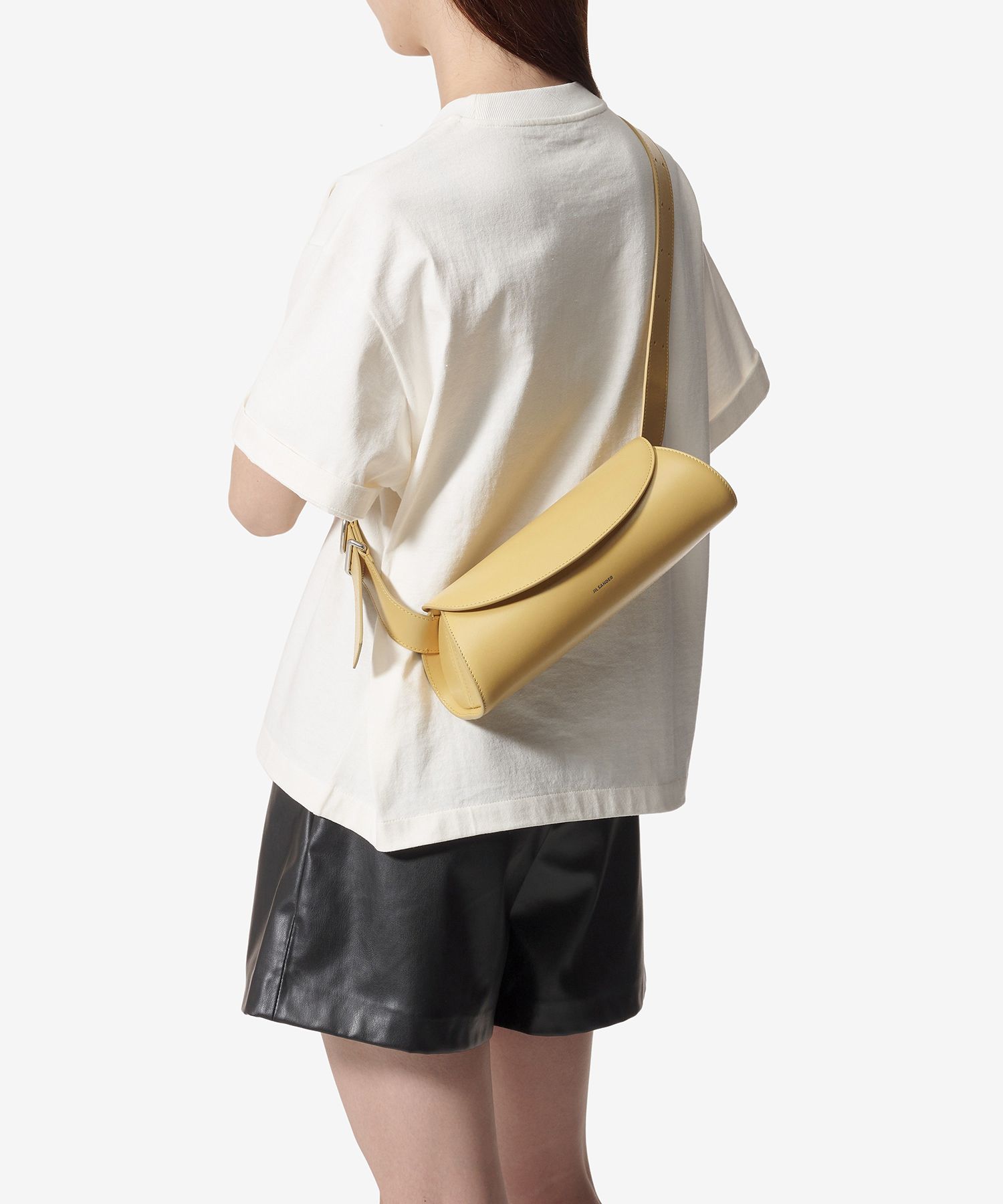 ★Jil Sander★ Small Cannolo Shoulder Bag Pale Yellow J07WD0 MUSINSA | JIL SANDER Small Cannolo Shoulder Bag - Pale