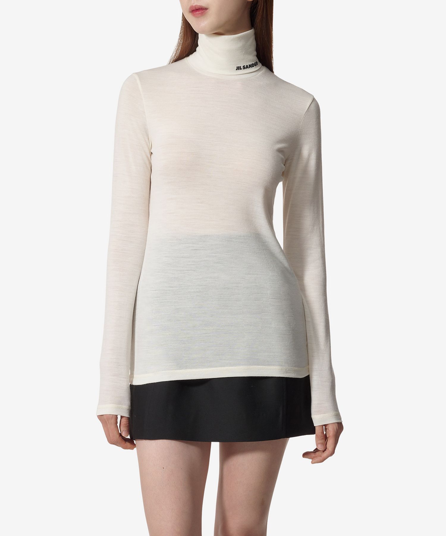 MUSINSA公式 | JIL SANDER ネックロゴハイネックニット - ポルセリン 