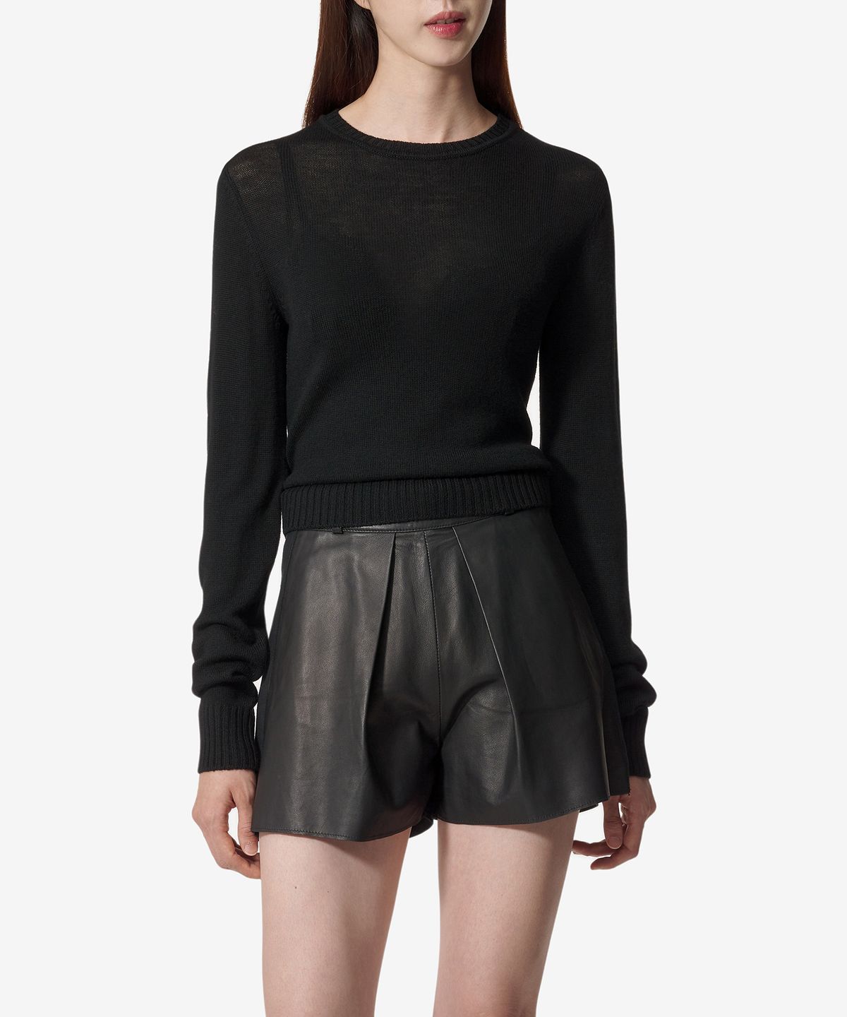 질 샌더(JIL SANDER) 롱 슬리브 니트 - 블랙 / J40GP0045J14524001
