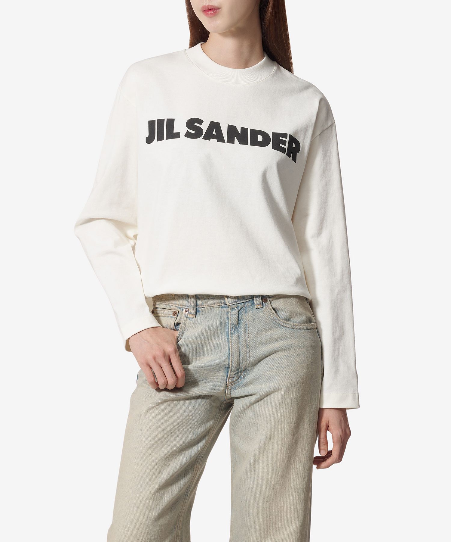 ★Jil Sander★ Big Logo T-Shirt Porcelain J02GC0107J45148102 MUSINSA | JIL SANDER Big Logo T-Shirt - Porcelain