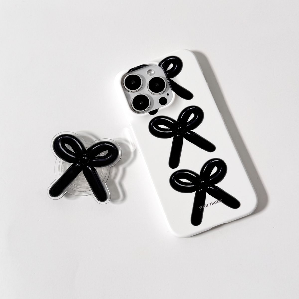 에이쓰리비쓰리(A3B3) Balloon Ribbon Black 벌룬 리본 블랙 (아크릴톡)