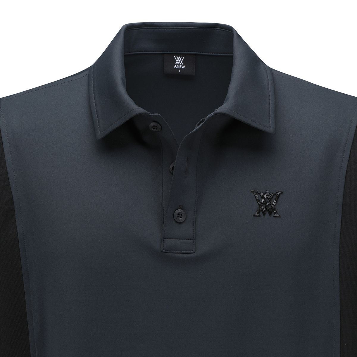 어뉴골프(ANEW GOLF) MEN SIDE FABRIC BLOCK SHORT T-SHIRT_DG