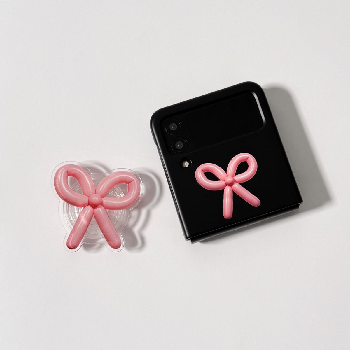 에이쓰리비쓰리(A3B3) Balloon Ribbon Pink 벌룬 리본 핑크 (Z 플립 3.4.5.6 하드 케이스)