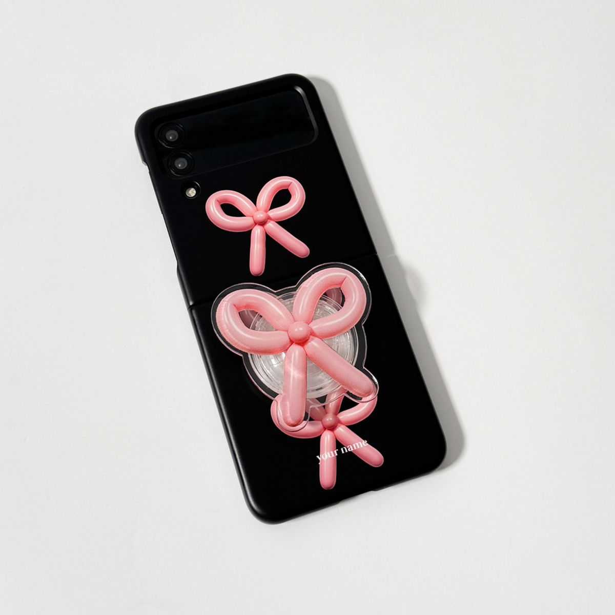 에이쓰리비쓰리(A3B3) Balloon Ribbon Pink 벌룬 리본 핑크 (Z 플립 3.4.5.6 하드 케이스)