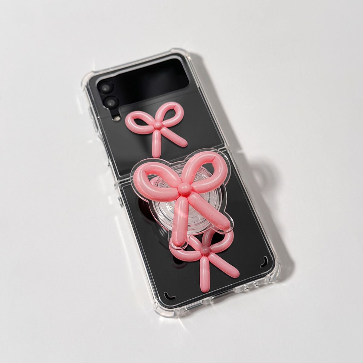 에이쓰리비쓰리(A3B3) Balloon Ribbon Pink 벌룬 리본 핑크 (Z 플립 3.4.5 젤하드)