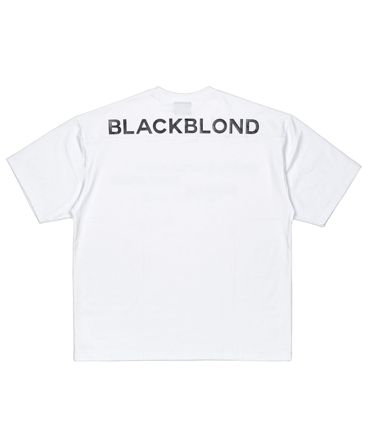 블랙블론드(BLACKBLOND) 비비디 히든 슬로건 반팔티 (화이트)
