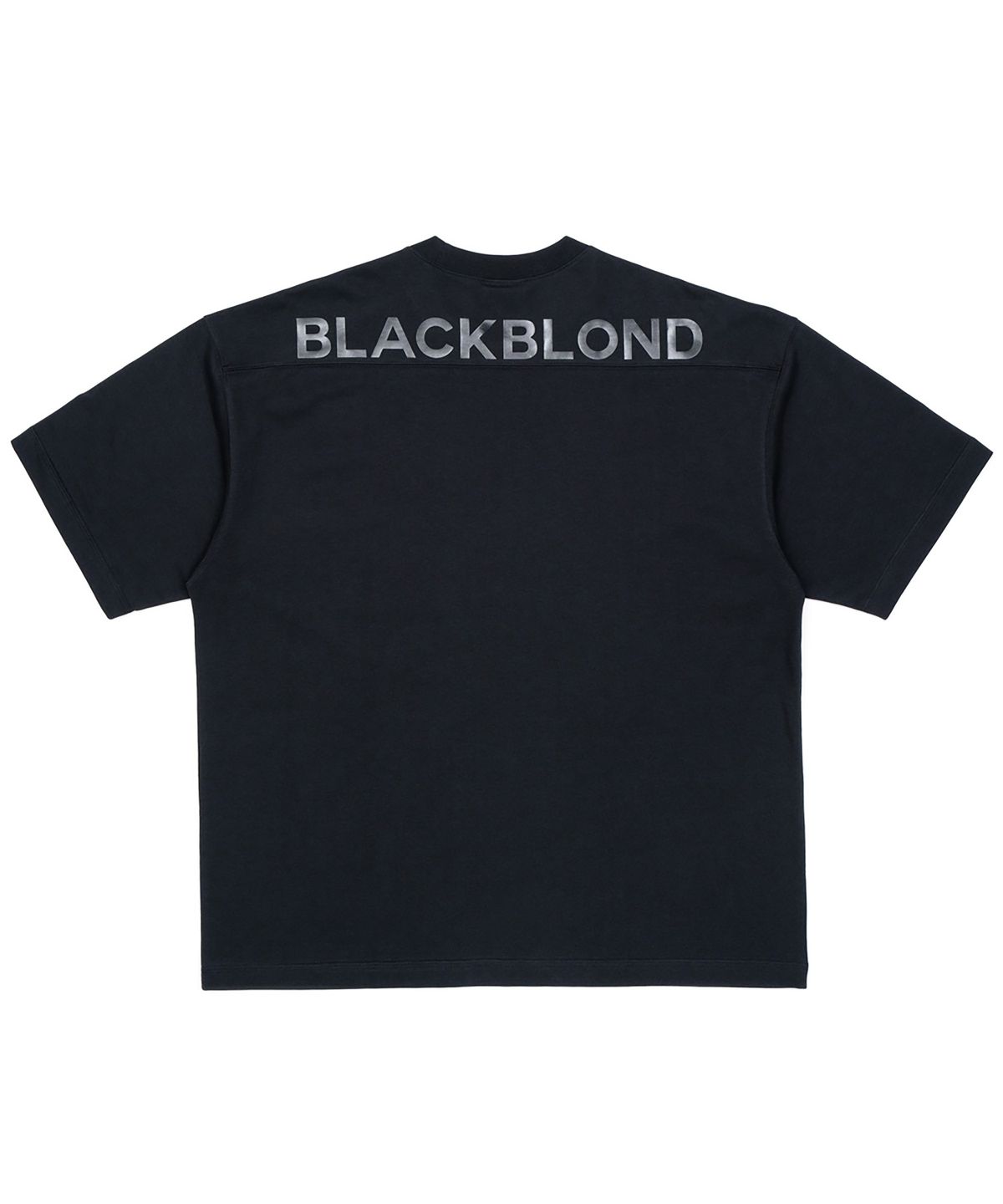 블랙블론드(BLACKBLOND) 비비디 히든 슬로건 반팔티 (블랙)