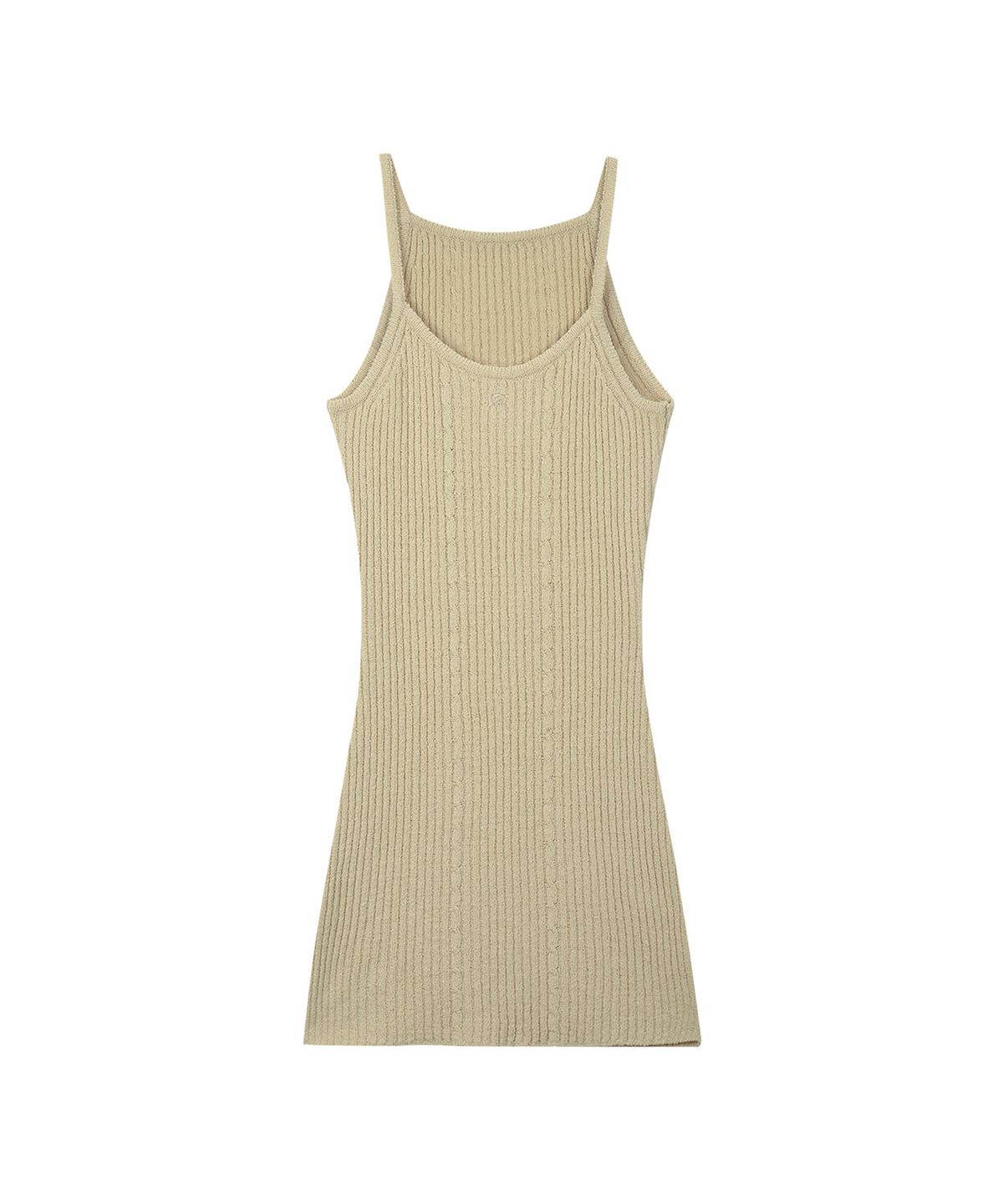 더포르타(THEPORTA) BOUCLE KNIT DRESS, BEIGE