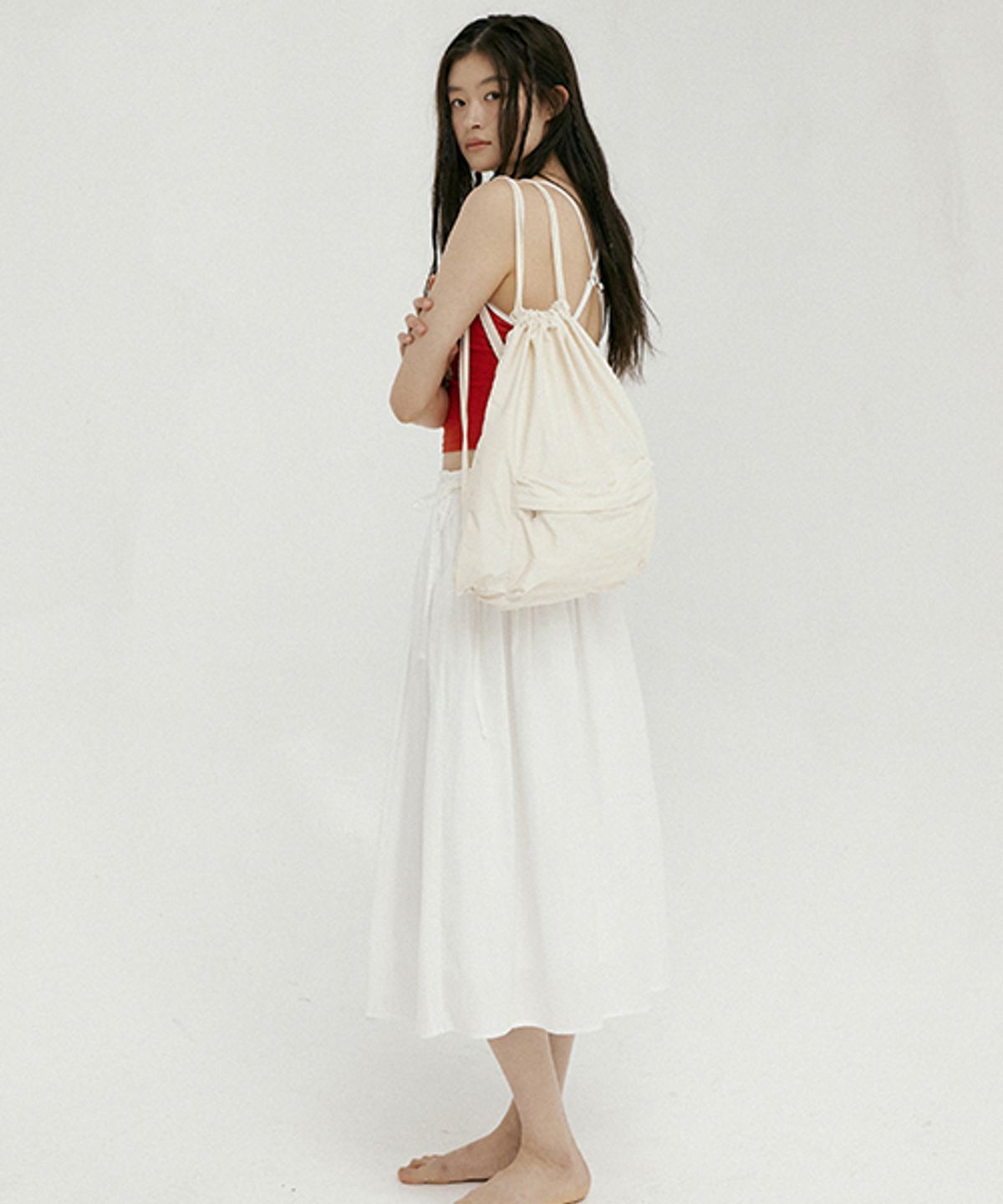 링서울(LINGSEOUL) string backpack-ivory