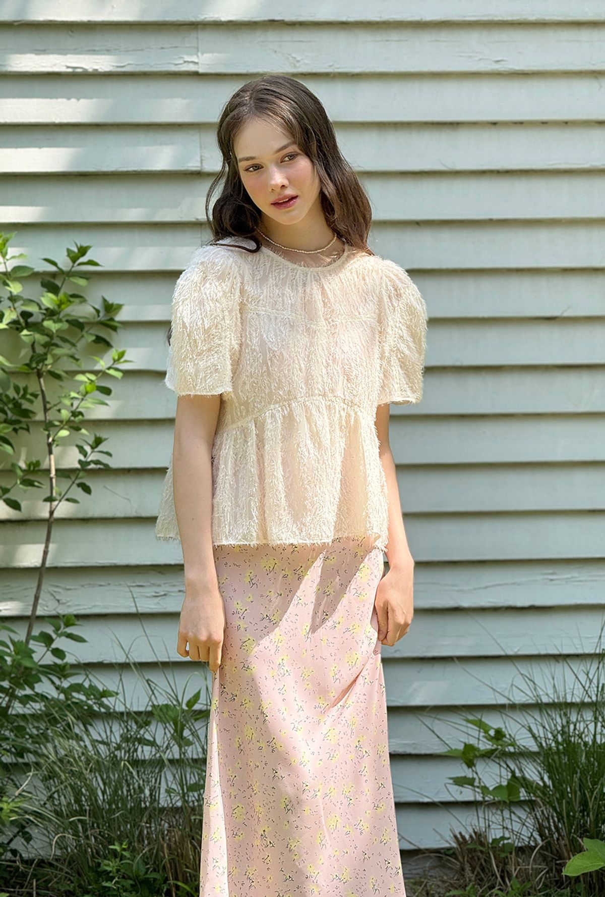로트르드민(LAUTREDE MIN) [24SS] Lautre Ette ribbon Butter Blouse