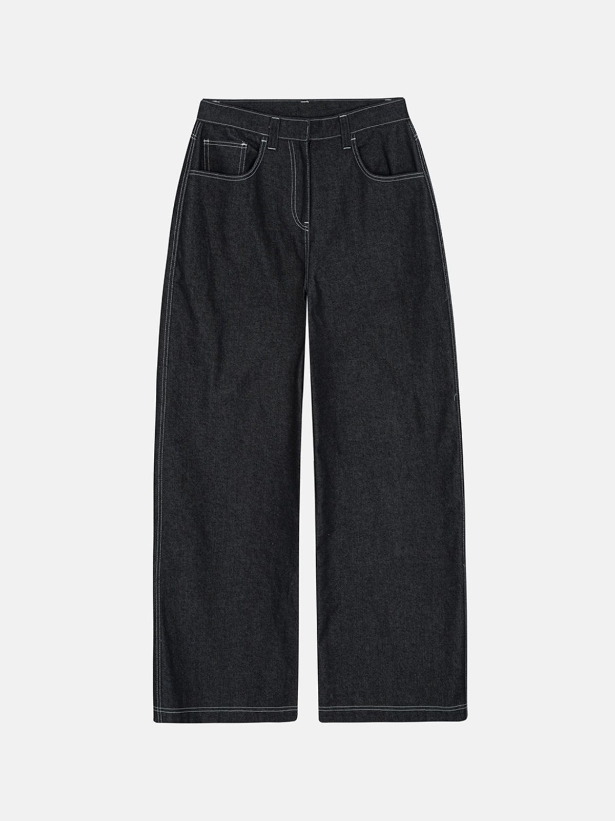 민더리(MEENDERI) LONG WIDE DENIM PANTS - INDIGO