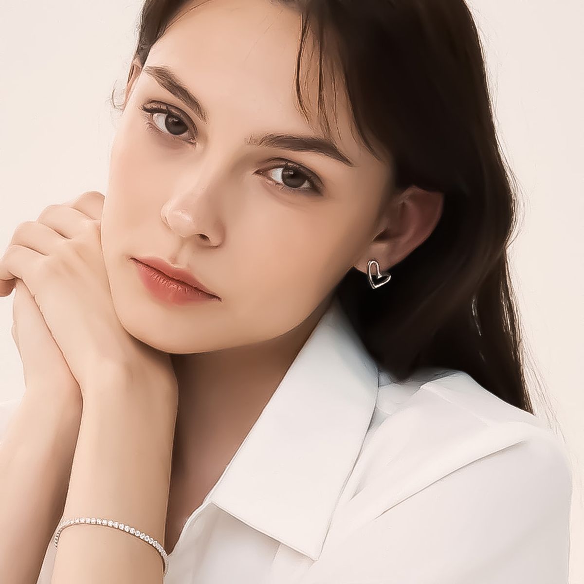웨스트아일랜드(WESTISLAND) 러블리하트 원터치 귀걸이_WI5171420