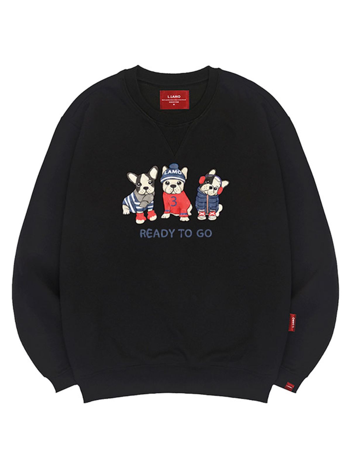 엘라모(LLAMO) 레디퍼피 맨투맨 남녀공용 빅사이즈 S~4XL