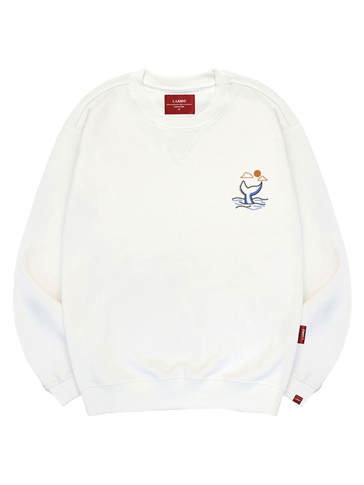 엘라모(LLAMO) 웨일테일 맨투맨 남녀공용 빅사이즈 S~4XL