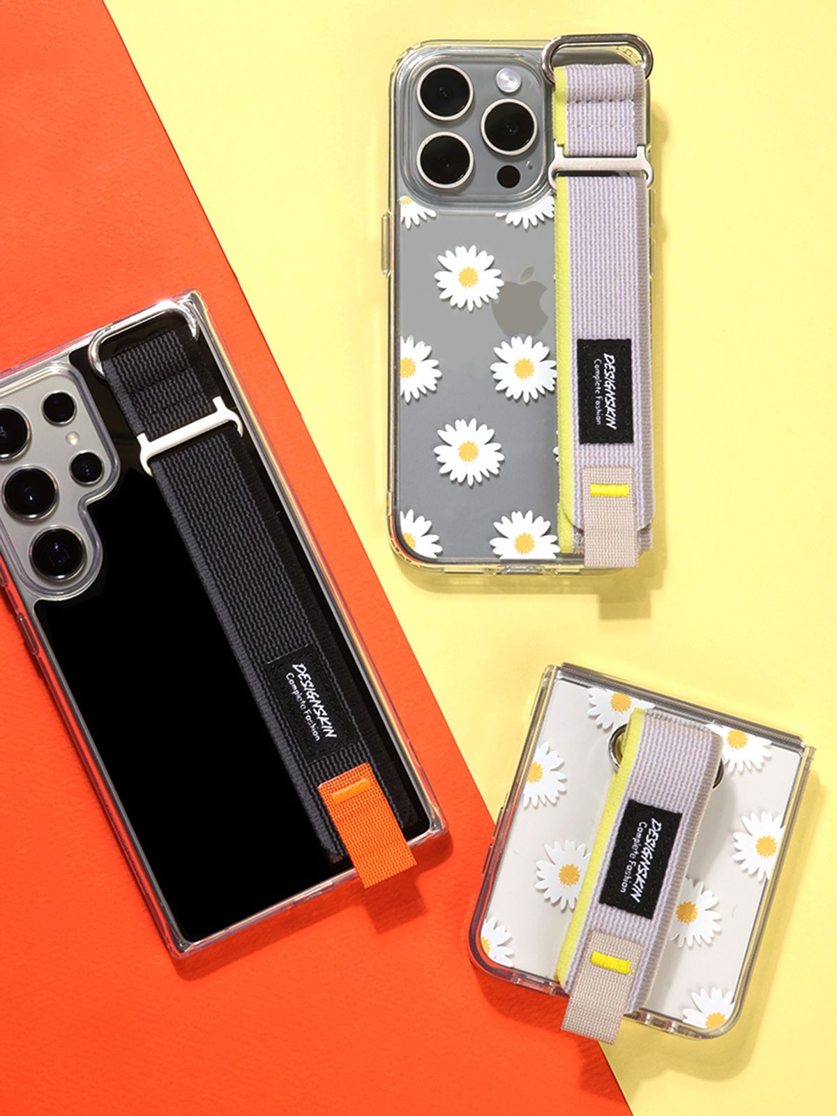 디자인스킨(DESIGNSKIN) 갤럭시Z플립5/4 뉴 스포티스트랩 케이스 ver.2-블랙